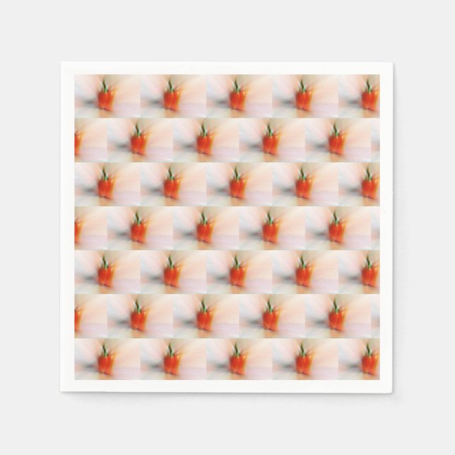 Servilleta De Papel Elegante patrón de resumen de comida de Peppers Ro (Anverso)