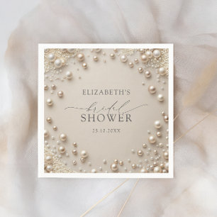 Servilleta De Papel Elegante Pearl Bridal Shower