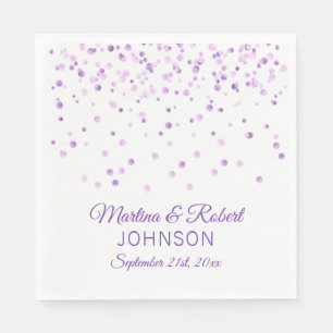 Servilleta De Papel Elegante Personalizado Boda de Confetti de oro mor