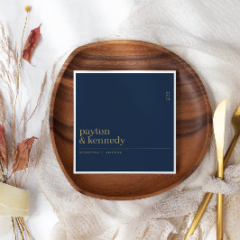 Servilleta De Papel Elegante Personalizado Con Recepción De Boda De No