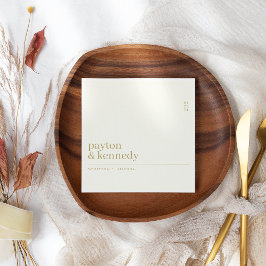 Servilleta De Papel Elegante Personalizado Con Recepción De Boda De No