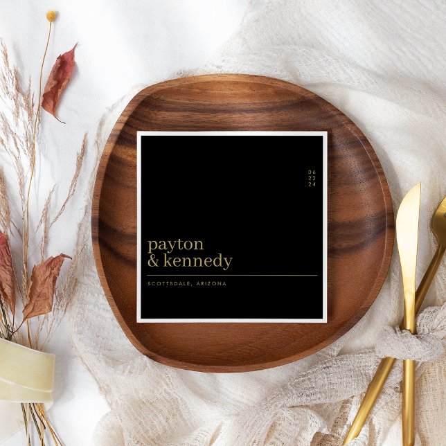 Servilleta De Papel Elegante Personalizado Con Recepción De Boda De No (Subido por el creador)