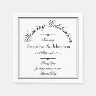 Servilleta De Papel Elegante Personalizado De Bodas Gracias Papel Boda