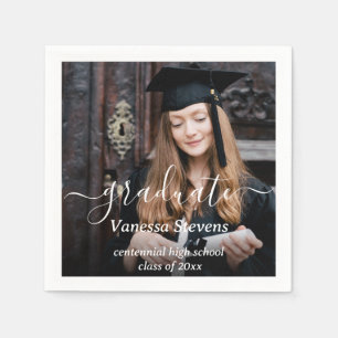 Servilleta De Papel Elegante Personalizado de guión de graduación de f