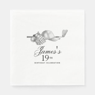 Servilleta De Papel Elegante Personalizado de la Fiesta de Cumpleaños