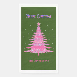 Servilleta De Papel Elegante Personalizado de nombre de árbol de navid