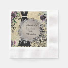 Servilleta De Papel Elegante personalizado Fabuloso cumpleaños número 