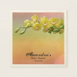 Servilleta De Papel Elegante Personalizado Orquídea Baby Shower