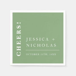 Servilleta De Papel Elegante Pistachio Boda moderno