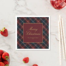 Elegante Plaid Clásico de Navidad