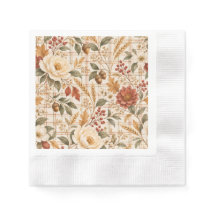 Elegante Plaid Floral de Otoño para Acción de Grac