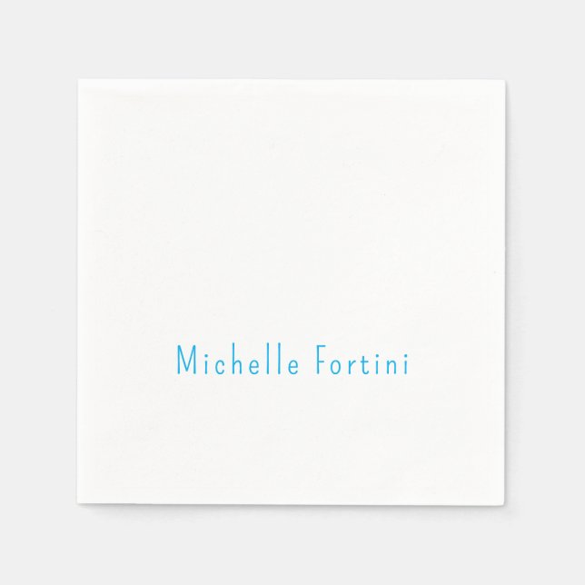 Servilleta De Papel Elegante Plano Simple Minimalista (Anverso)