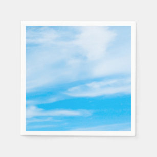 Servilleta De Papel Elegante plantilla moderna de nubes blancas de cie