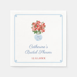 Servilleta De Papel Elegante Poinsettia Ladies Holidays Luncheon Fiest