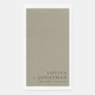 Servilleta De Papel Elegante Polvo Oliva Chic Minimalista Personalizad