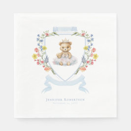 Servilleta De Papel Elegante Princesa Bear Real Baby Shower