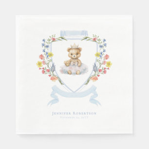 Servilleta De Papel Elegante Princesa Bear Real Baby Shower