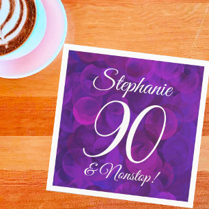 Servilleta De Papel Elegante púrpura 90 y fiesta ininterrumpida de cum