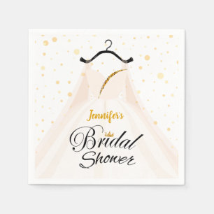 Servilleta De Papel Elegante Purpurina Boda Vestido Ducha Nodal