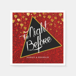 Servilleta De Papel Elegante Purpurina De La Noche Antes De La Napkin