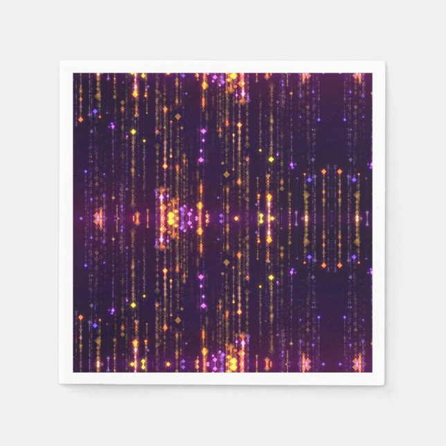 Servilleta De Papel Elegante Purpurina púrpura dorado Mogern Sparkl (Anverso)