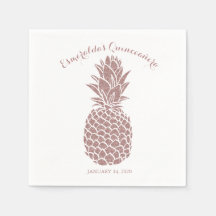 Elegante Purpurina Rosa Pineapple Quinceanera Fies