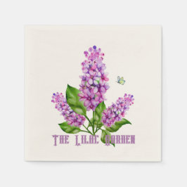 Servilleta De Papel Elegante rama lila acuarela