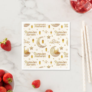 Servilleta De Papel Elegante Ramadan Kareem Caligrafía Árabe Iftar