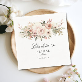 Servilleta De Papel Elegante ramo de flores pasteles Bridal Shower