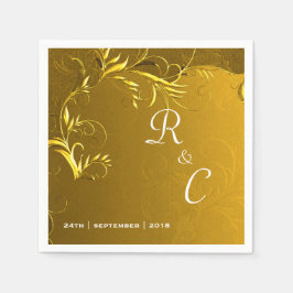 Servilleta De Papel Elegante recepción de Boda de Oro