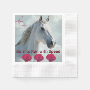 Servilleta De Papel Elegante retrato de caballo para almas ecuestres