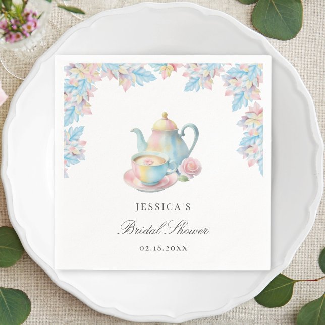 Servilleta De Papel Elegante Romántico Bridal Tea Fiesta Bridal Ducha (Subido por el creador)