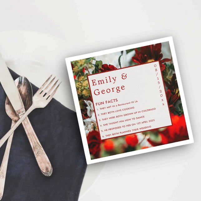 Servilleta De Papel Elegante Romántico Roses Roses Roses Fun Facts Bod (Subido por el creador)