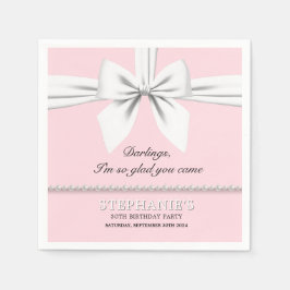 Servilleta De Papel Elegante rosa Fancy Tiffany Cumpleaños Tableware