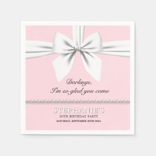 Servilleta De Papel Elegante rosa Fancy Tiffany Cumpleaños Tableware