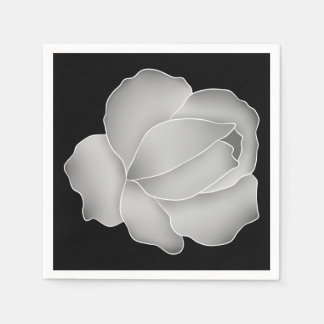 Servilleta De Papel Elegante rosa gris plateado sobre negro o cualquie
