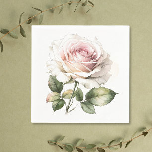Servilleta De Papel Elegante Rosa Rosa Pálido Romántico