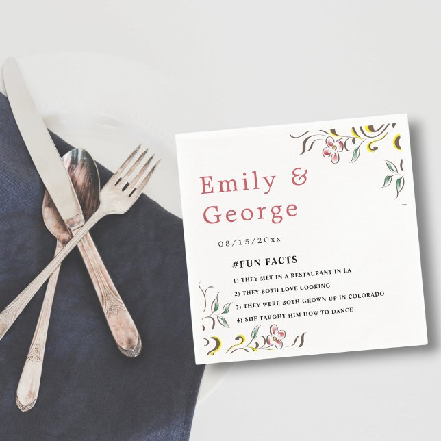 Servilleta De Papel Elegante Rosa simple de vegetación Boho Boda Flora (Subido por el creador)