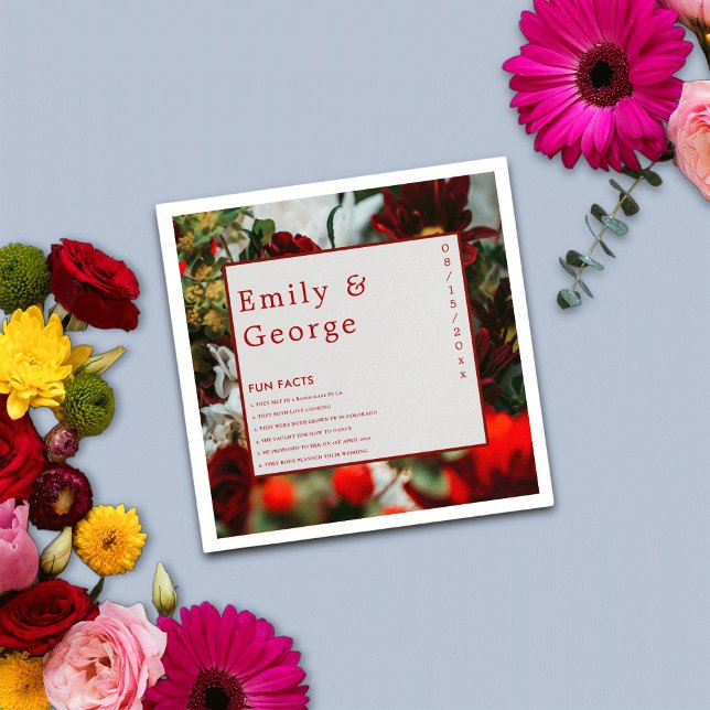 Servilleta De Papel Elegante Roses Roses Roses Fun Hechos Verano Boda  (Subido por el creador)