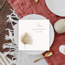 Servilleta De Papel Elegante Rustic Dried Palm Boho Baby Shower