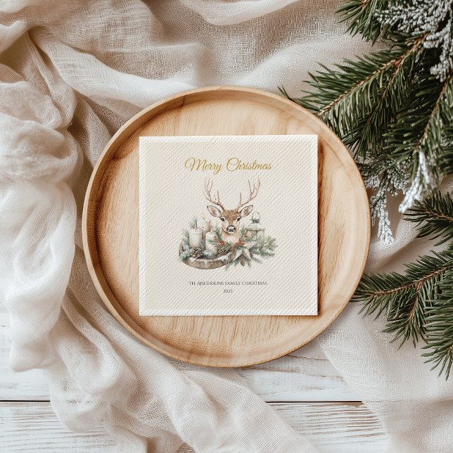 Servilleta De Papel Elegante Rústico Noël Navidades Napkins - Moderno (Subido por el creador)