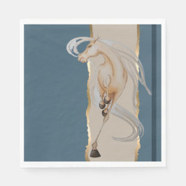 Servilleta De Papel Elegante Serviette mit edlem Pferdemotiv 