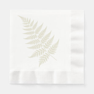 Servilleta De Papel Elegante silueta botánica de helecho verde claro