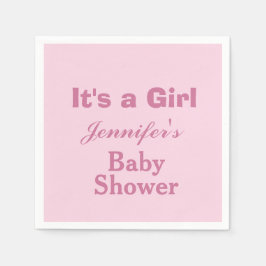 Servilleta De Papel Elegante suave color rosa suave es un Baby Shower 