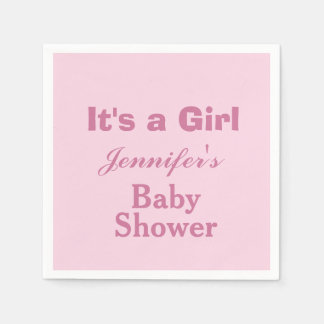 Servilleta De Papel Elegante suave color rosa suave es un Baby Shower