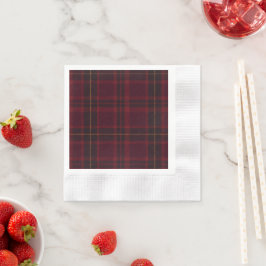 Servilleta De Papel Elegante Tartán Burgundy