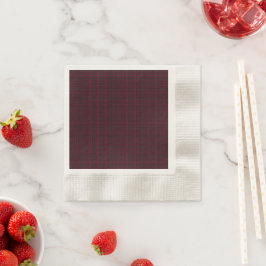 Servilleta De Papel Elegante Tartán Burgundy