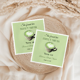 Servilleta De Papel Elegante tema del café Ducha Matcha Bridal Perfect