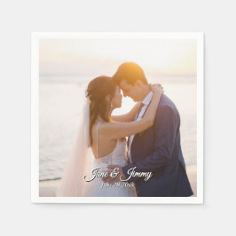 Servilleta De Papel Elegante tema romántico moderno de la invitación a