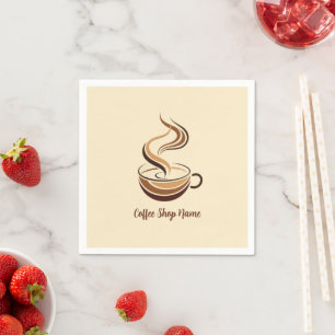Servilleta De Papel Elegante tienda de logotipo de negocios de café ca